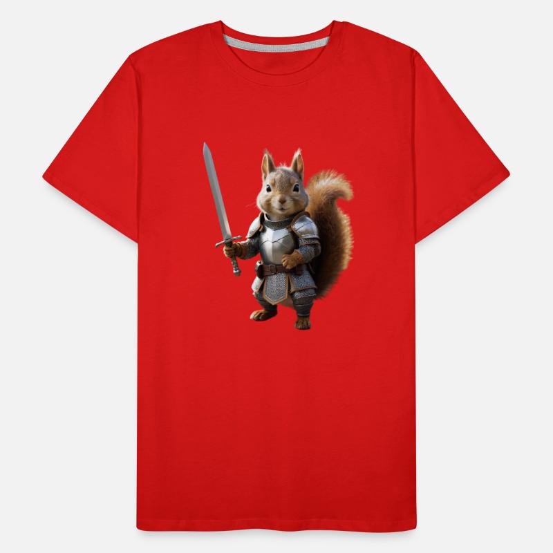 Eichhörnchen-Ritter-Schwert 3 Männer Premium Bio T-Shirt
