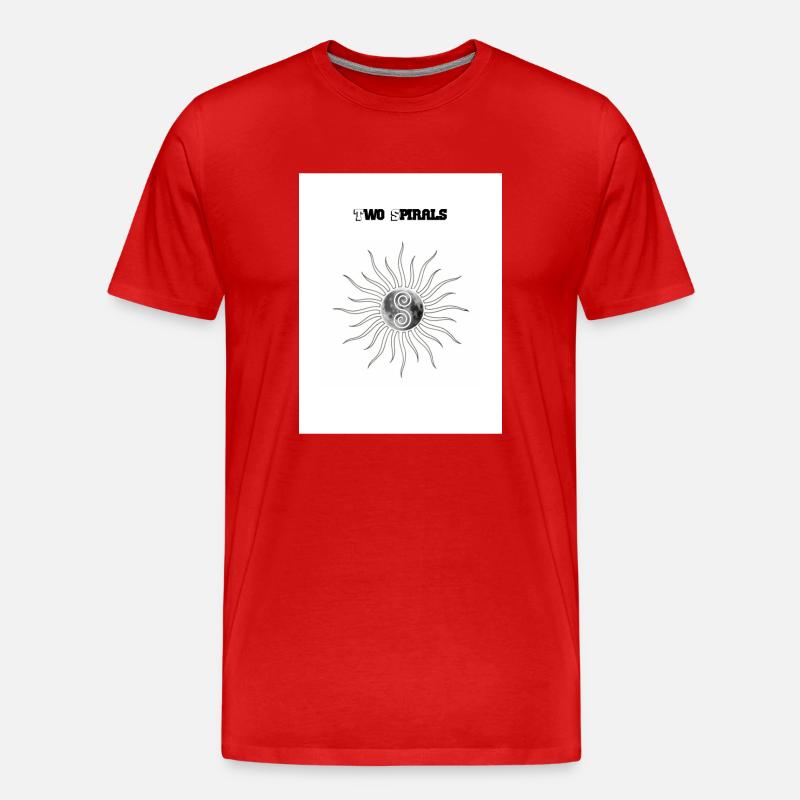 Zwei Spiralen - Kunst 2 - Männer Premium Bio T-Shirt - Rot