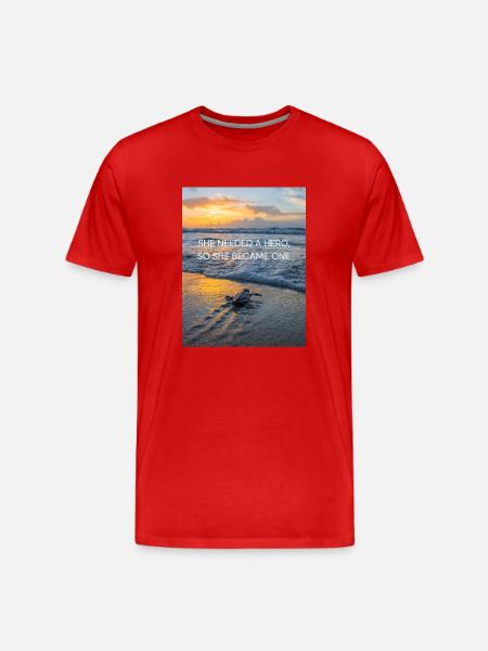 She needed a hero - Männer Premium Bio T-Shirt - Rot
