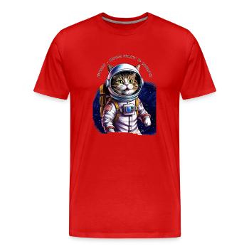 Astro Katze Geschenk - Männer Premium Bio T-Shirt - Rot - Vorne - Damien (186cm)