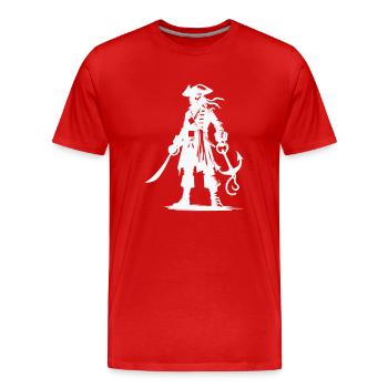 pirate - T-shirt bio Premium Homme - rouge - Devant - Damien (186cm)