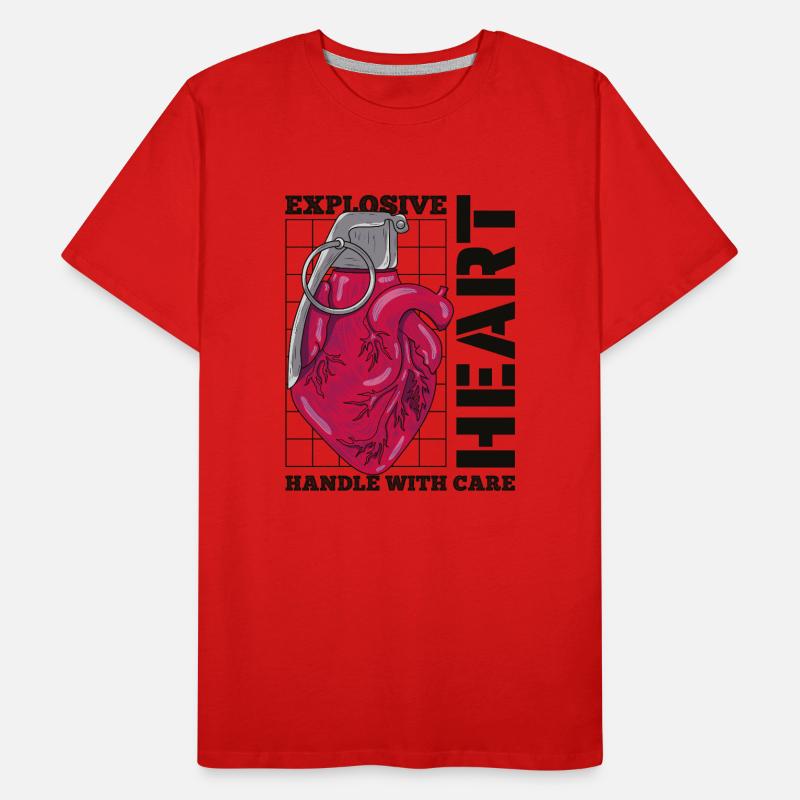 Exploding Heart Men's Premium Organic T-Shirt