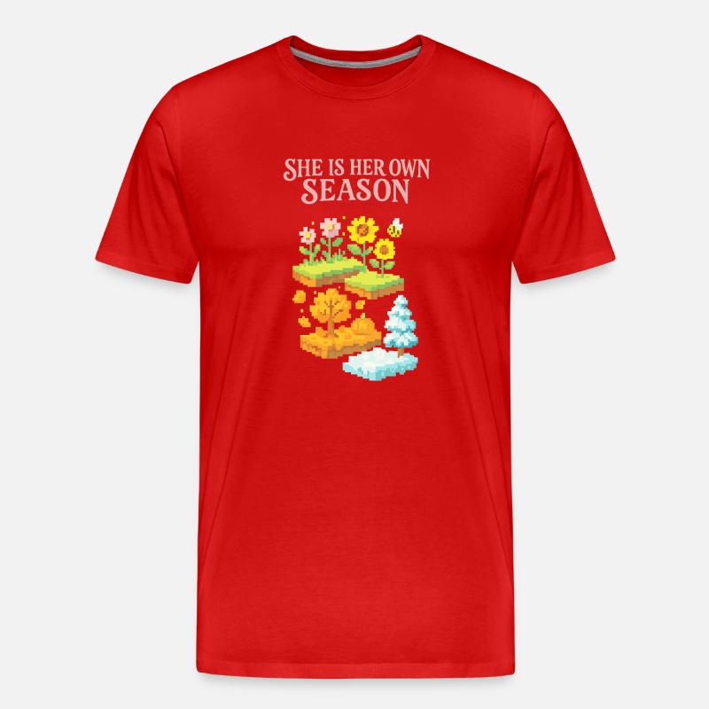 C’est sa propre saison ! - T-shirt bio Premium Homme - rouge