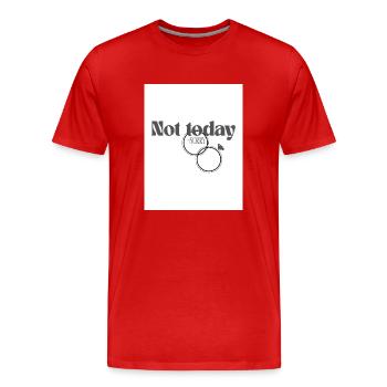 Not today sorry - Männer Premium Bio T-Shirt - Rot - Vorne - Damien (186cm)