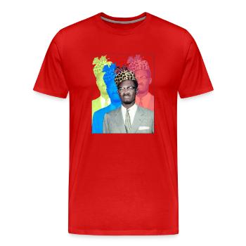 Patrice Lumumba - Männer Premium Bio T-Shirt - Rot - Vorne - Damien (186cm)