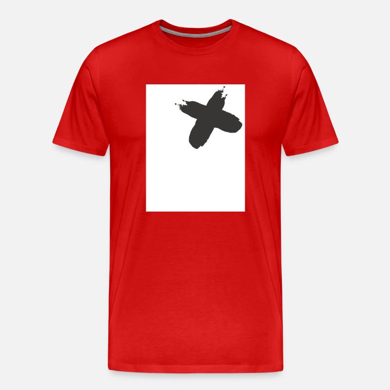 N Fronting - Männer Premium Bio T-Shirt - Rot