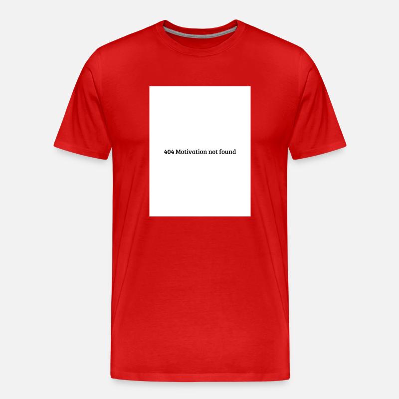404 Motivation not found - Männer Premium Bio T-Shirt - Rot