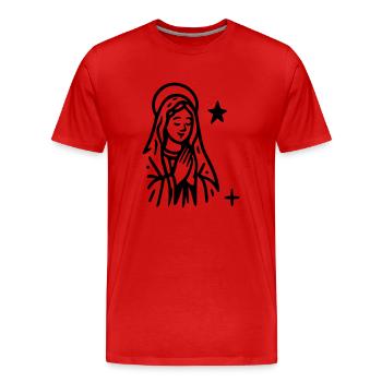 Sainte Marie - T-shirt bio Premium Homme - rouge - Devant - Damien (186cm)
