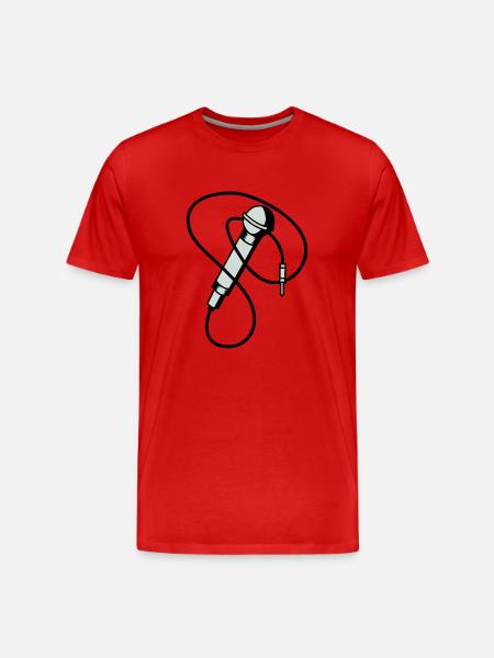 microphone - T-shirt bio Premium Homme - rouge