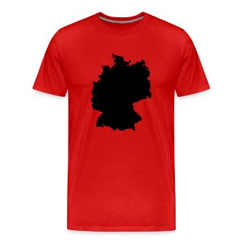 Deutschland - Männer Premium Bio T-Shirt - Rot - Vorne - Damien (186cm)
