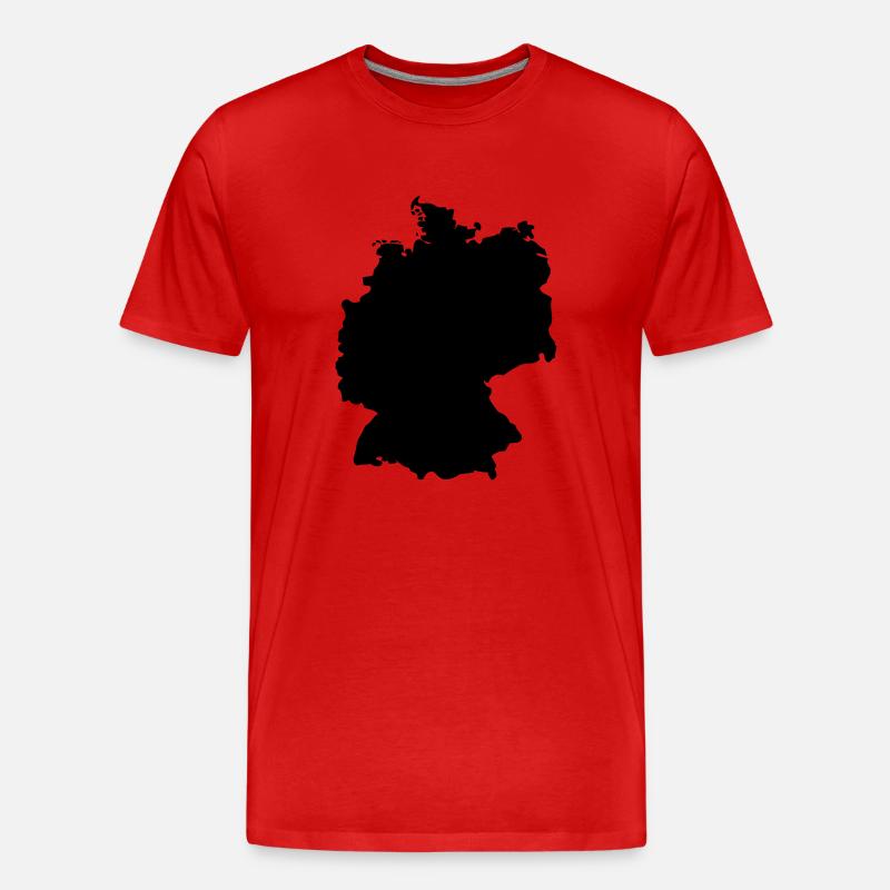 Deutschland - Männer Premium Bio T-Shirt - Rot