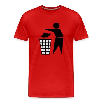 keep tidy - Männer Premium Bio T-Shirt - Rot - Vorne - Damien (186cm)