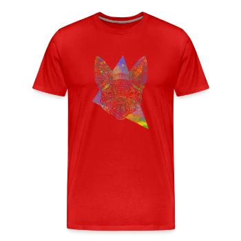 Kelpie Maori - T-shirt bio Premium Homme - rouge - Devant - Damien (186cm)
