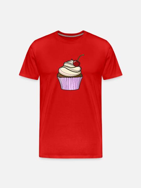 Sweet comic cupcake - Men's Premium Organic T-Shirt - red