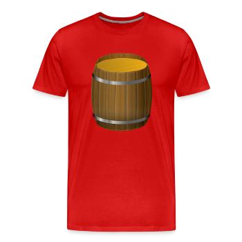 Wine Barrel Wine Barrel Grapes - Men's Premium Organic T-Shirt - red - Front - Damien (186cm)