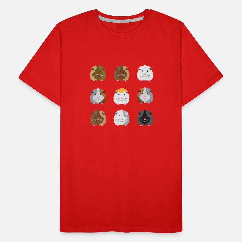 Nine guinea pigs faces Men's Premium Organic T-Shirt
