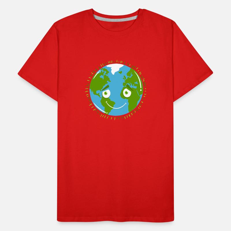 Schüchterner Planet ERDE Männer Premium Bio T-Shirt