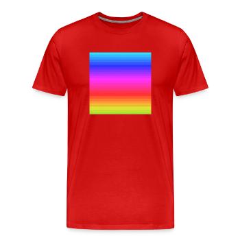 Rainbow stripes pattern background - Men's Premium Organic T-Shirt - red - Front - Damien (186cm)