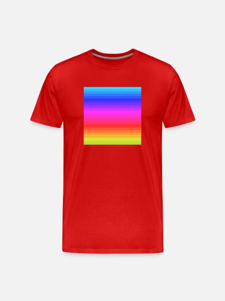 Rainbow stripes pattern background - Men's Premium Organic T-Shirt - red