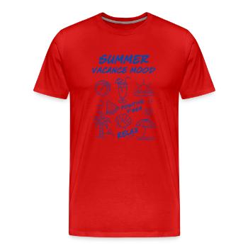 Summer holidays - Men's Premium Organic T-Shirt - red - Front - Damien (186cm)