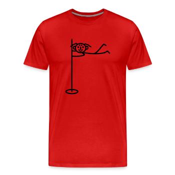 Frau Pole dance - Männer Premium Bio T-Shirt - Rot - Vorne - Damien (186cm)