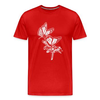 Monarch Butterfly Sketch Graphic Butterfly Lovers - T-shirt bio Premium Homme - rouge - Devant - Damien (186cm)