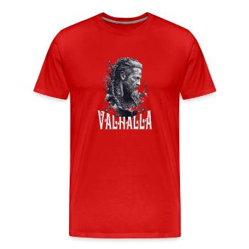 Viking Spirit Nordic Wikinger Valhalla - Men's Premium Organic T-Shirt - red - Front - Damien (186cm)
