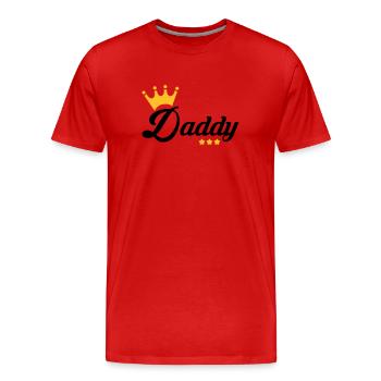 Papa Vati Vater Vatertag Geburtstag Dad Familie - Männer Premium Bio T-Shirt - Rot - Vorne - Damien (186cm)