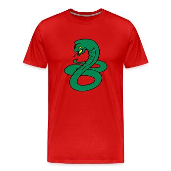 Cobra - Männer Premium Bio T-Shirt - Rot - Vorne - Damien (186cm)