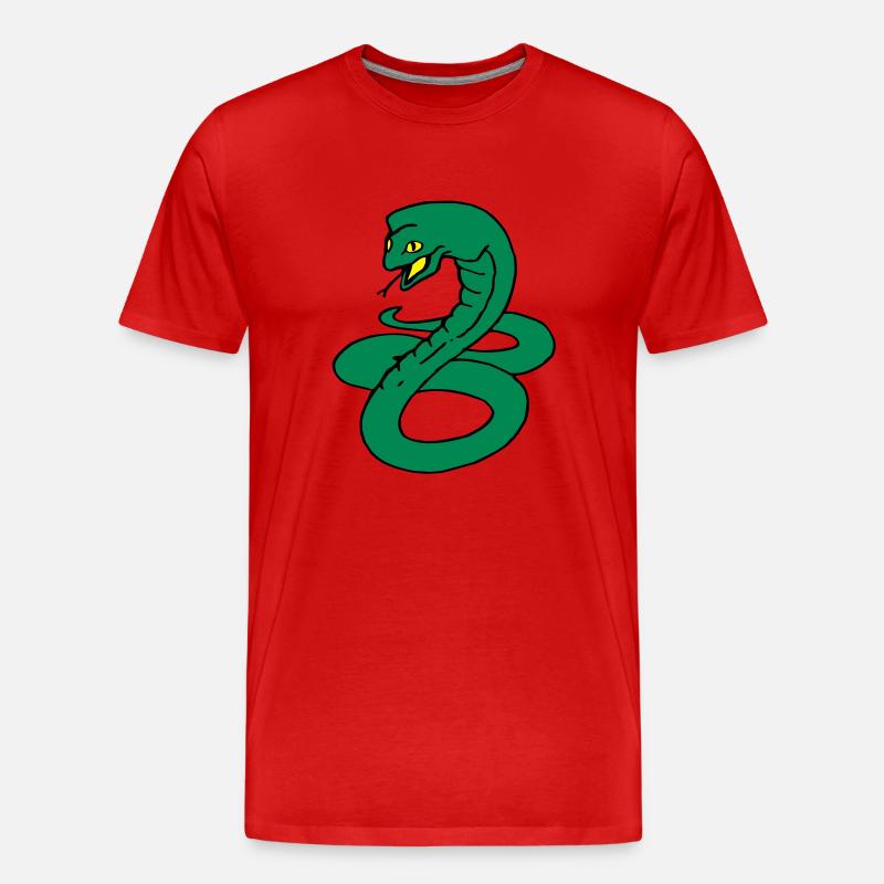 Cobra - Männer Premium Bio T-Shirt - Rot