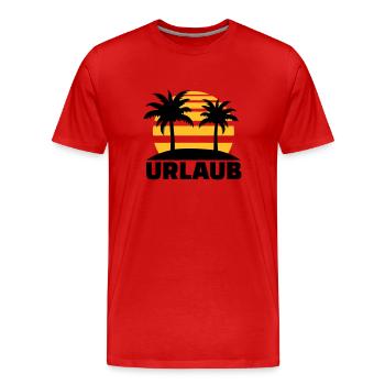 Urlaub - Männer Premium Bio T-Shirt - Rot - Vorne - Damien (186cm)