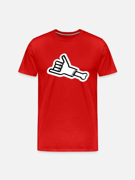 Bone - Männer Premium Bio T-Shirt - Rot