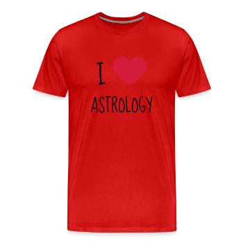Astrologie / Astrologe / Stern / Horoskop / - Männer Premium Bio T-Shirt - Rot - Vorne - Damien (186cm)