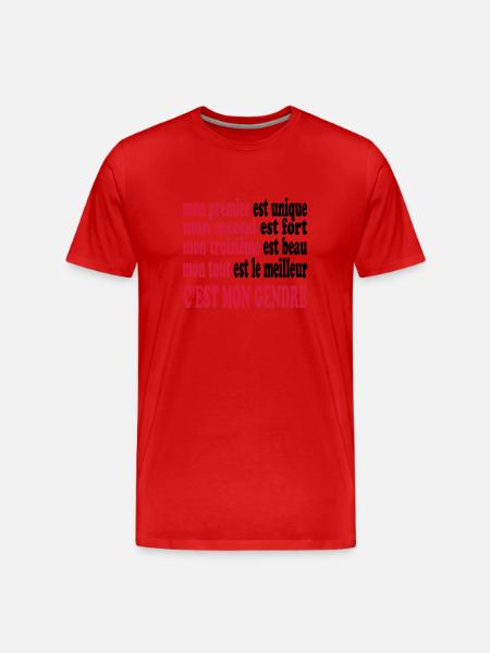Mon gendre est beau - Men's Premium Organic T-Shirt - red