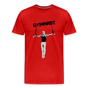 Gymnast, Turner, Turnen - Männer Premium Bio T-Shirt - Rot - Vorne - Damien (186cm)