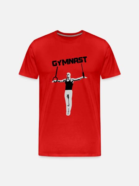 Gymnaste, gymnaste, gymnastique - T-shirt bio Premium Homme - rouge