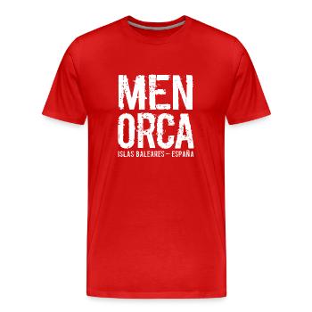 Minorque, Îles Baléares, Espagne, Mer Méditerranée - T-shirt bio Premium Homme - rouge - Devant - Damien (186cm)