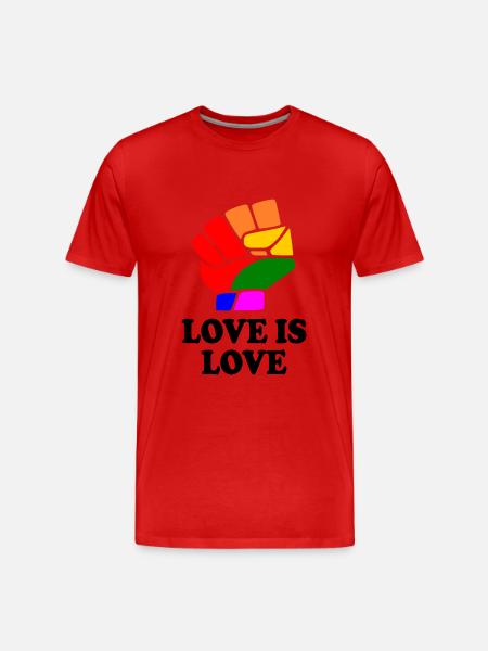 Love is love - Men's Premium Organic T-Shirt - red