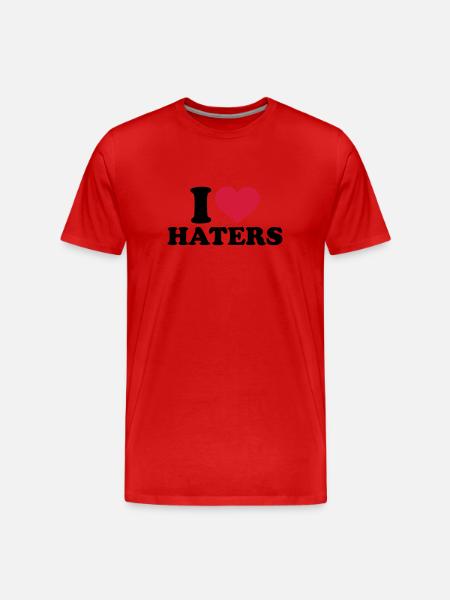 I love Haters - Men's Premium Organic T-Shirt - red