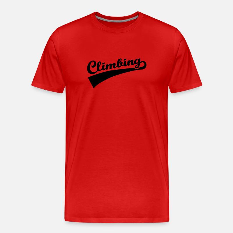 Climbing - Männer Premium Bio T-Shirt - Rot