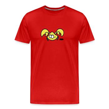 Crabe (3c) - T-shirt bio Premium Homme - rouge - Devant - Damien (186cm)