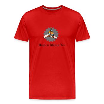 Hopfen Blüten Tee - Männer Premium Bio T-Shirt - Rot - Vorne - Damien (186cm)