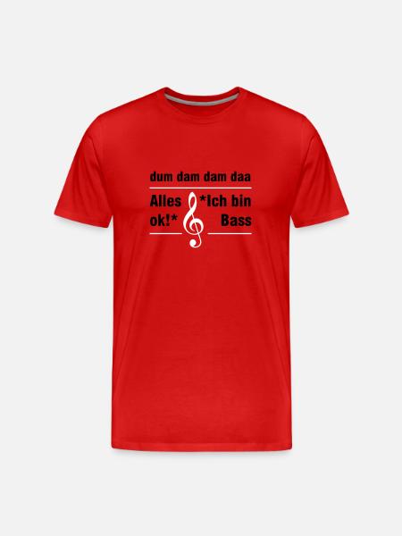 Basse - T-shirt bio Premium Homme - rouge