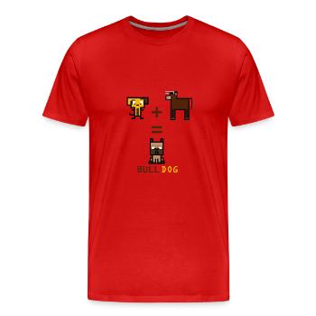 hunderasse - Männer Premium Bio T-Shirt - Rot - Vorne - Damien (186cm)