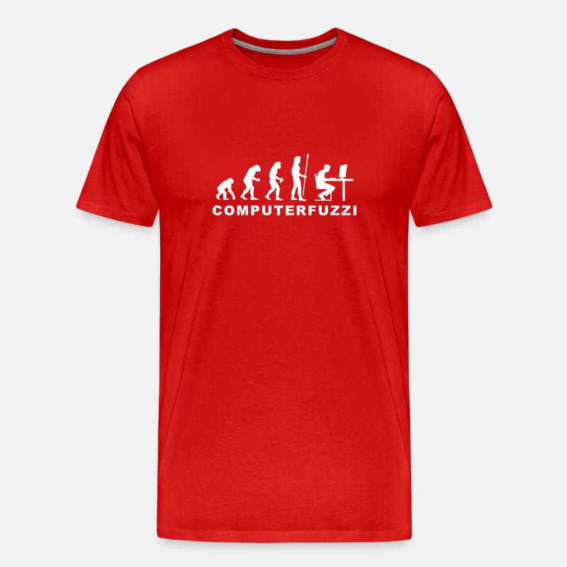 evolution_computerfuzzi - Männer Premium Bio T-Shirt - Rot