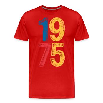 Legend 1975 50th Birthday Gifts for Men Women 50 Y - T-shirt bio Premium Homme - rouge - Devant - Damien (186cm)