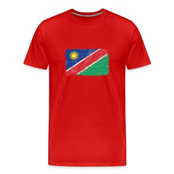 Namibia Flag - Männer Premium Bio T-Shirt - Rot - Vorne - Damien (186cm)