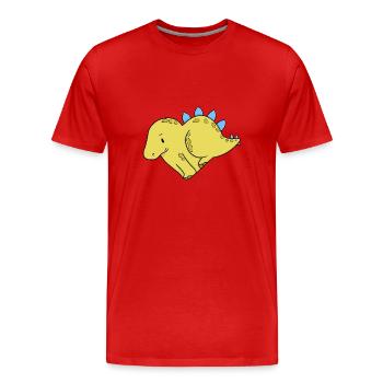 Amour Stegosaurus - T-shirt bio Premium Homme - rouge - Devant - Damien (186cm)