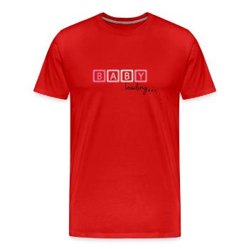 Baby loading… Aufdruck - Männer Premium Bio T-Shirt - Rot - Vorne - Damien (186cm)