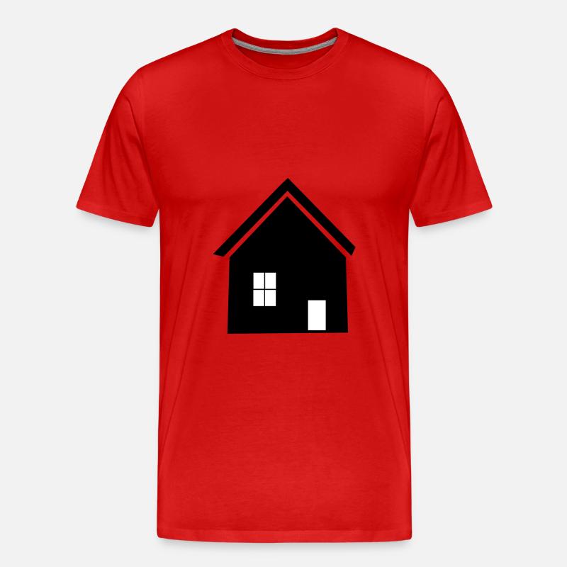 Constructeurs Architecte Maison Maisons Immobilier - T-shirt bio Premium Homme - rouge